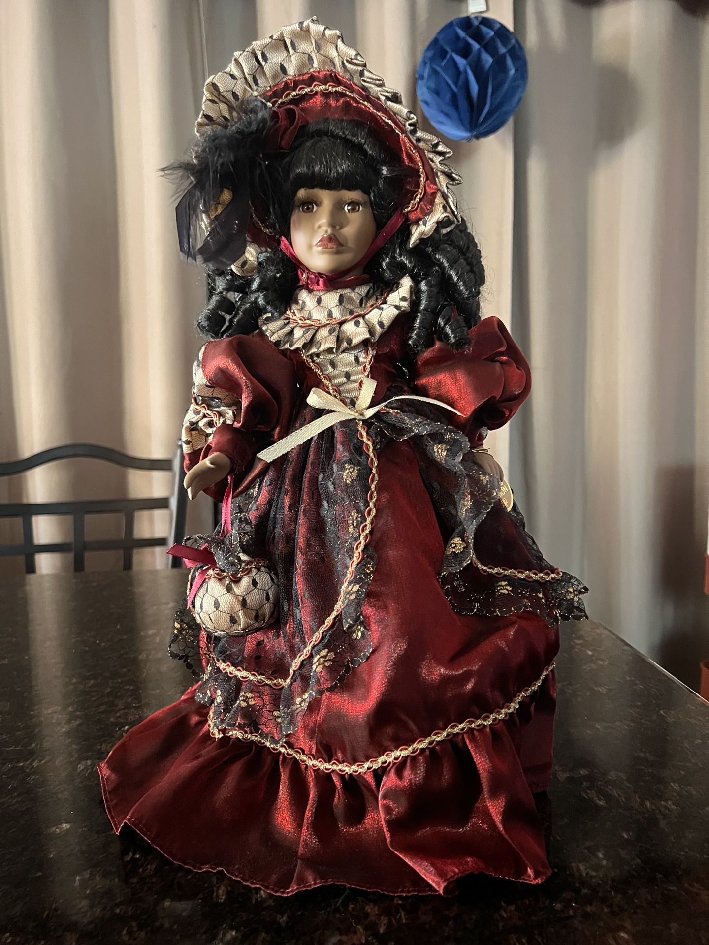 Black Porcelain Doll
