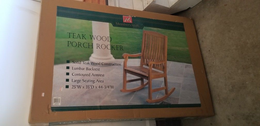 Teak Rocking Chair - New In Box