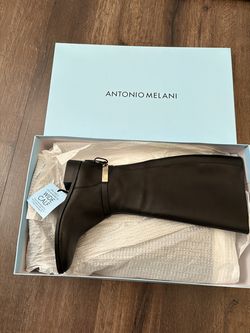 Antonio Melani Leather Boots - NEW- Size 8 -Wide Calf