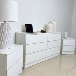 DRESSER AND TWO NIGHSTANDS  // CÓMODA Y DOS MESITAS DE NOCHE  🆕️ 