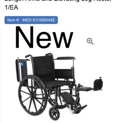 New Wheelchair With Padded Leg Rests