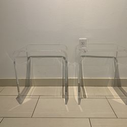 Acrylic End Table  x 2