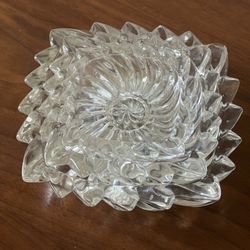Crystal Ashtrays Set (3) Vintage MCM
