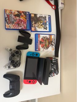 Nintendo switch w ps5 controller ps4 controller 7-8 pe4 games