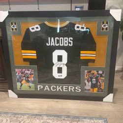 Green Bay Packers Jacobs Autographed Jersey 
