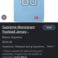 Supreme monogram football jersey