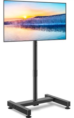 TVON TV Floor Stand for 13-50 inch LCD LED Flat/Curved Panel Screen TVs up to 44 lbs, Height Adjustable TV
