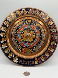 Mexico Aztec Calendar Decorative Copper Plate