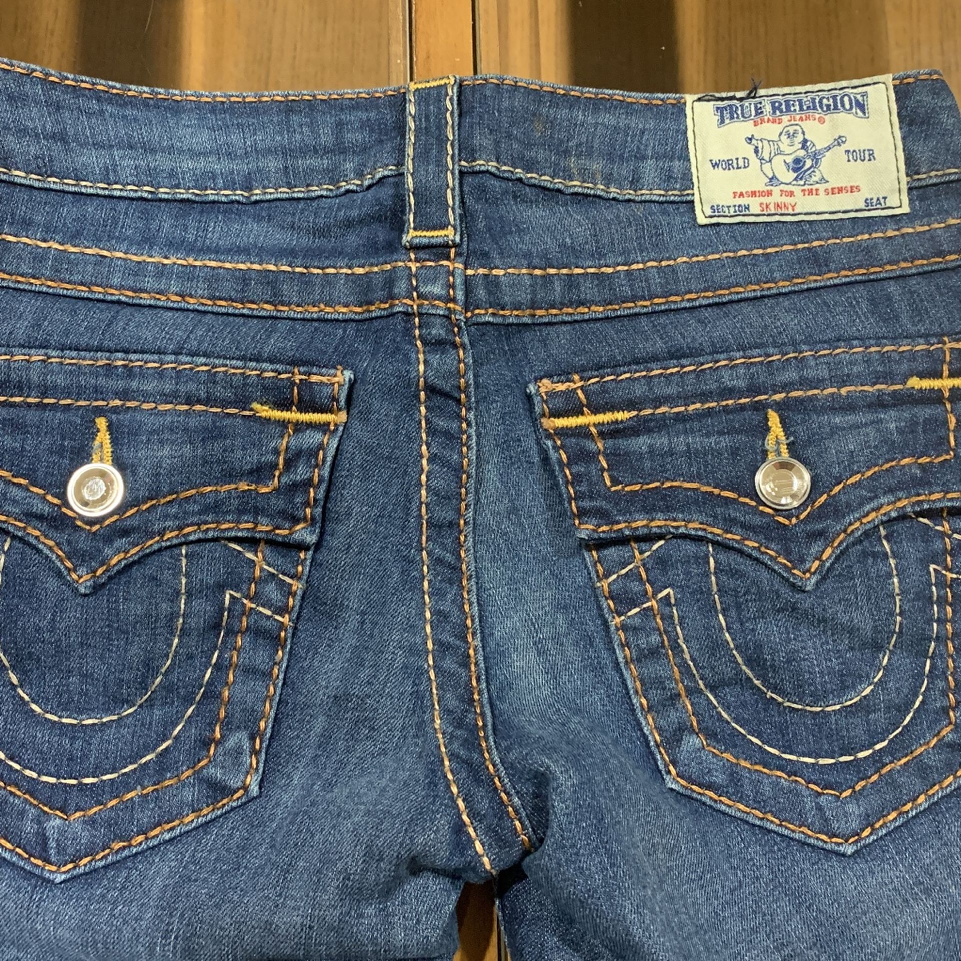 True Religion Skinny Jeans sz 26 Crystal Studs