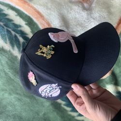7 1/8 Fitted Navy/Pink