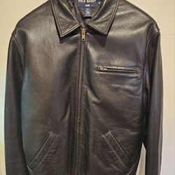 Vintage Ralph Lauren Polo Sport Men's Medium Leather Jacket