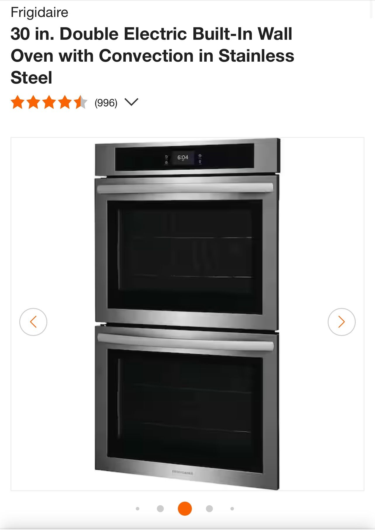 Frigidaire Double Oven