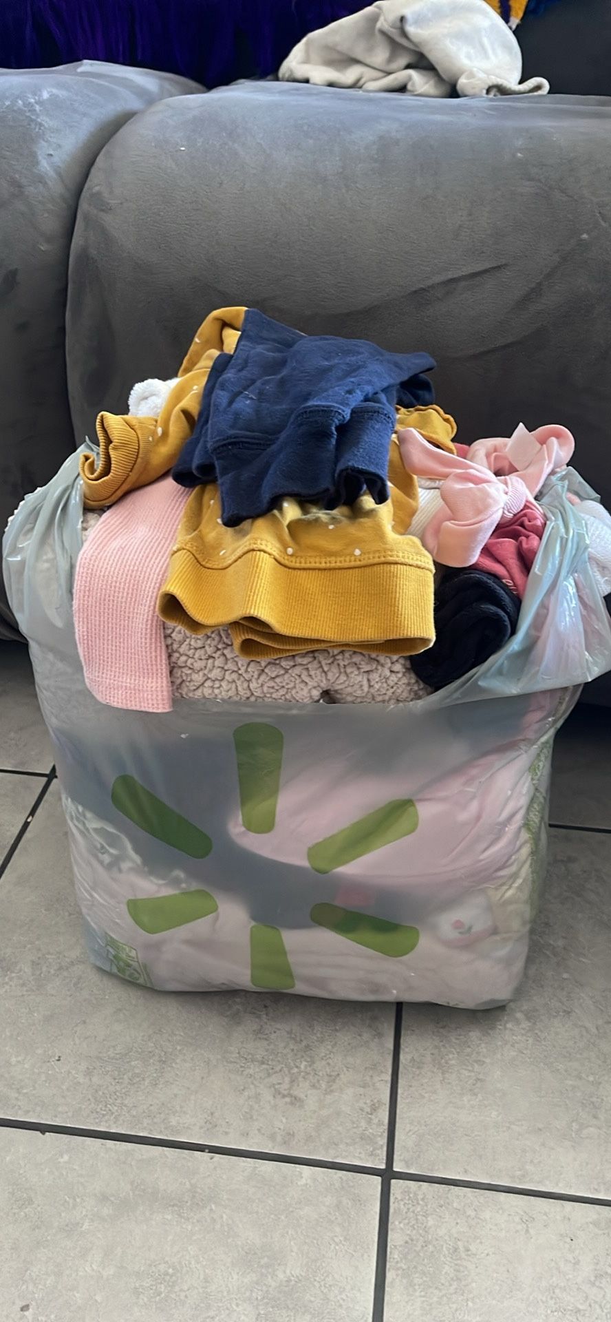 bag of babygirl clothes