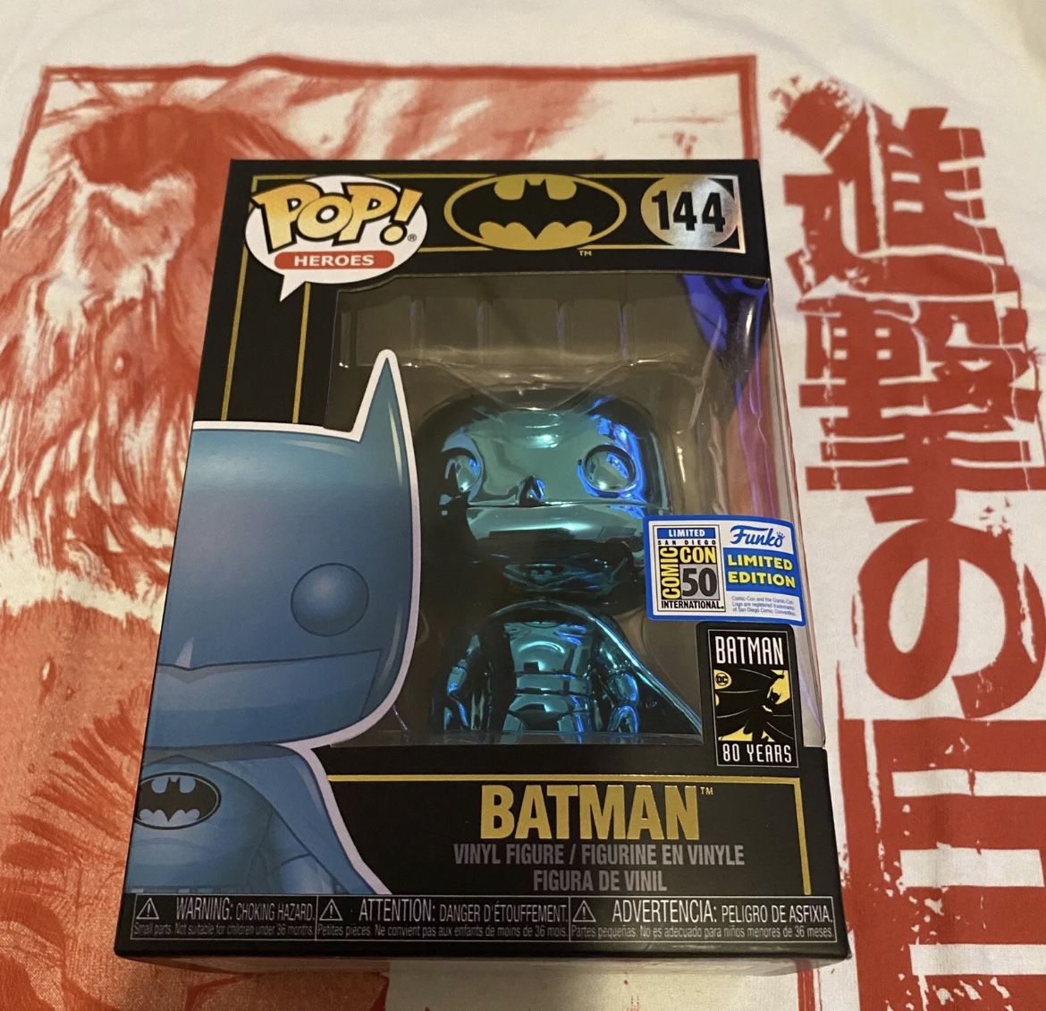 Batman (Blue Chrome) [SDCC] Pop Vinyl Pop Heroes