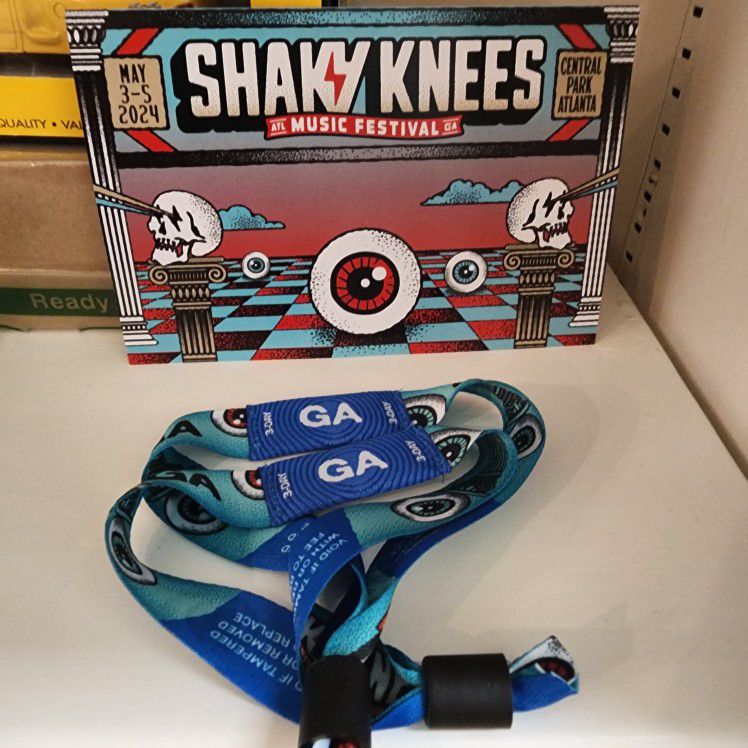 Shaky Knees Two 3 Day Wrist Bands ($250 Each)