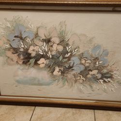 Pastel Colored Flowers with Birds by Wright