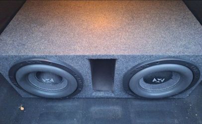 TWO NVX 10" SUBWOOFERS (NO BOX) + AMPLIFIER
