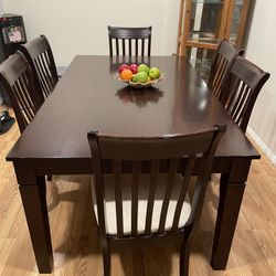 Nice Dark Wood Dining Table