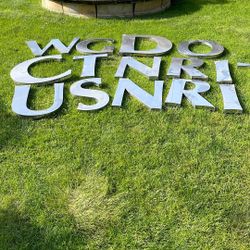 Industrial Commercial, Large Stainless Steel Letters