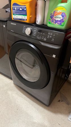 Samsung 7.5 dryer Samsung  7.5 Cu. Ft. Stackable Smart Gas Dryer with Sensor Dry - Brushed Black