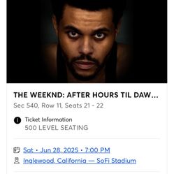 The Weeknd Tickets - Inglewood