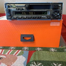 old School Kenwood Cassette Stereo With Faceplate