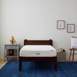 Lucid Comfort Collection 8" Firm Full Memory Foam Mattress & Bed Frame