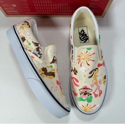 Vans Classic Slip-On Get Outdoors Classic White True White Sneakers Women Size 8