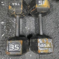35 Pound Dumbells