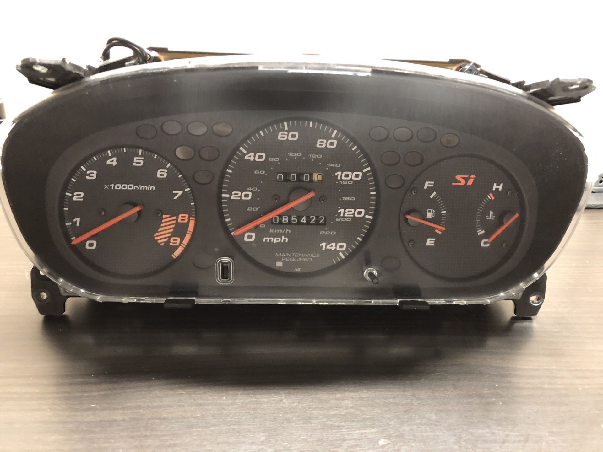99-00 Honda Civic Si Gauge Cluster | Ek Em1 | 85422 Miles