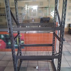 Dark Grey Metal Shelf  41x24x72