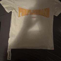 Purple Brand Shirt White Yellow And Orange 