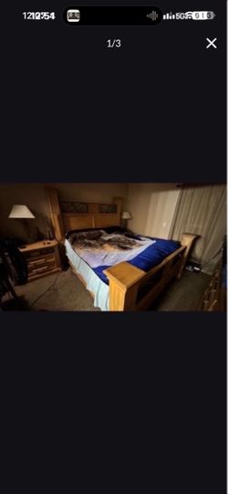 Cali king solid wood bedroom set