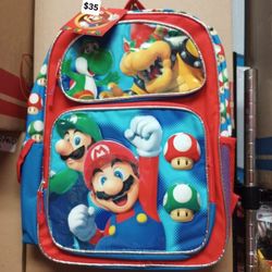 SUPER MARIO BACKPACK 16 INCHES TALL 