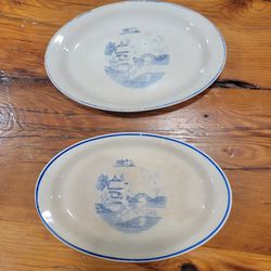 Homer Laughlin Vintage Plates ~ 9"×6", Set Of 2