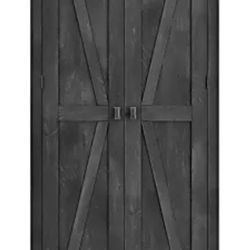 Farmhouse Rustic Grey Storage Cabinet 
