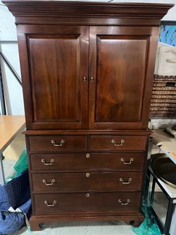70” Mahogany Armoire / Entertainment Cabinet – Storage & Drawers