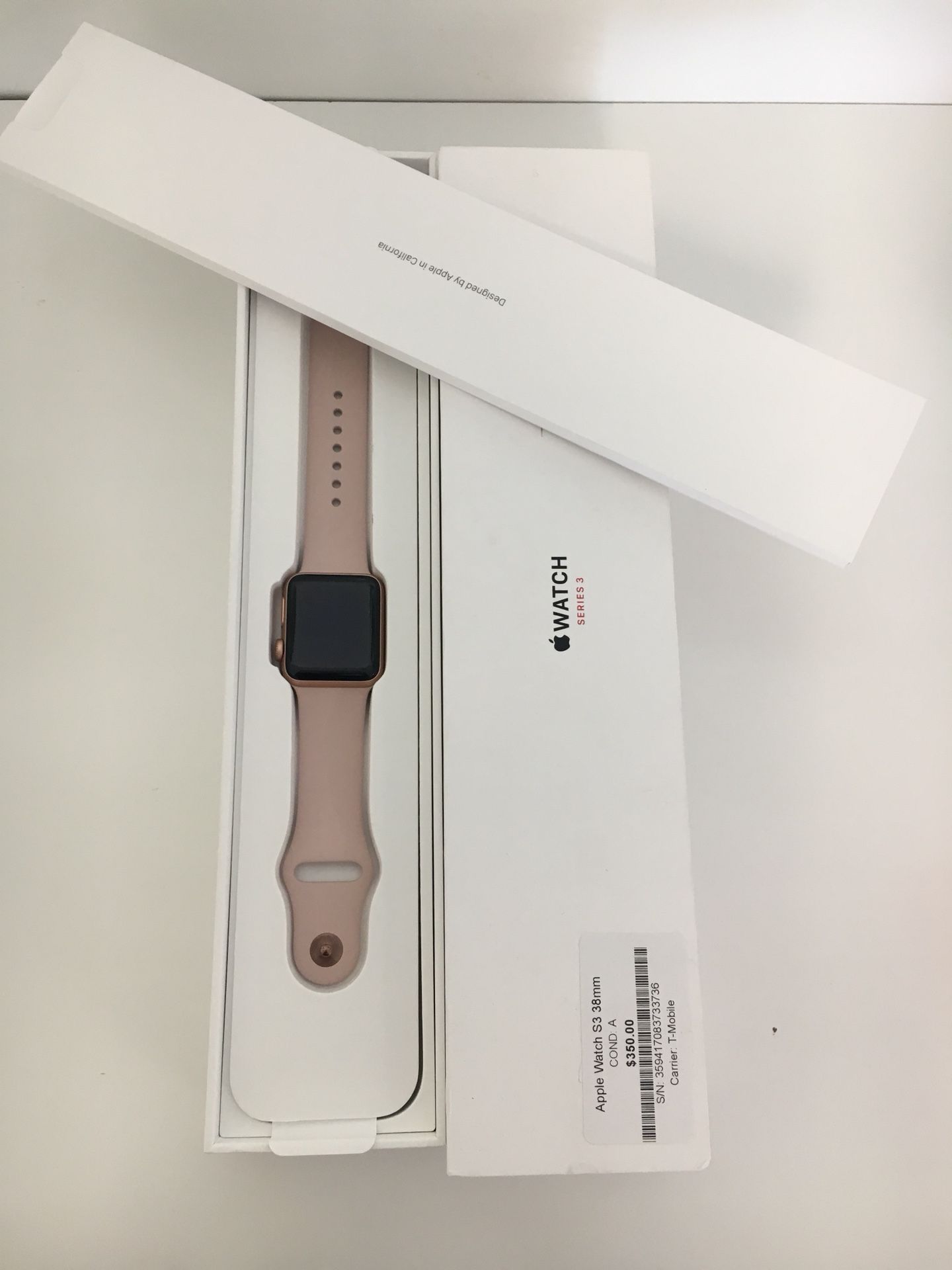 Apple Watch Series 38mm Rose Gold T Mobile