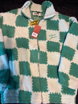 Watson Studios Checkered Sherpa Zip Jacket Small