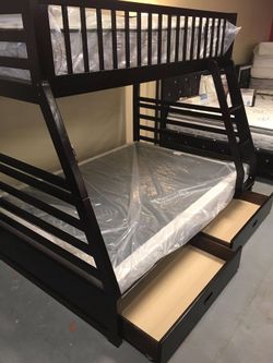 BRAND NEW TWIN OVER FULL BUNK BEDS