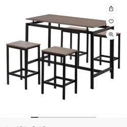 Decor Dining Table with 4 Chairs 5 Piece 
