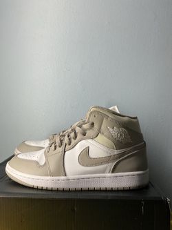 Air Jordan 1 Mid "Linen sneakers in beige and white size 9