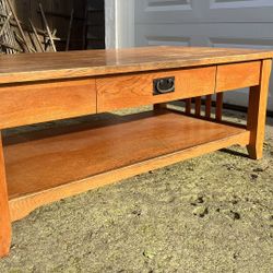 Wood Coffee Table 50” X 28 1/4”