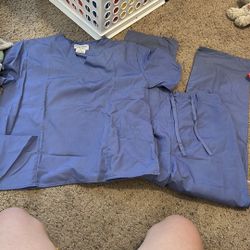 Periwinkle Scrub Top And Pants Set