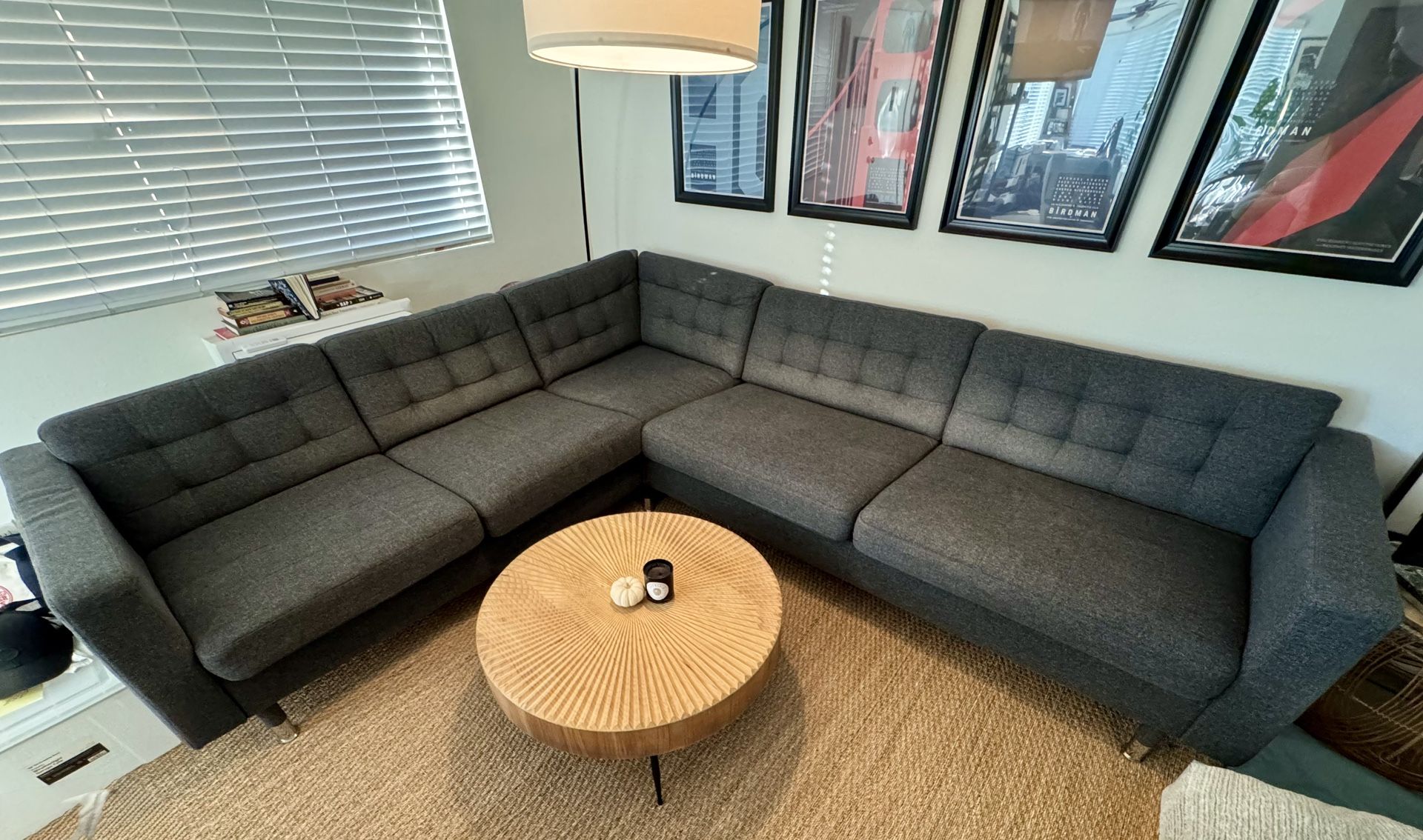 Sectional Sofa - 5 Seat Corner With Armchair