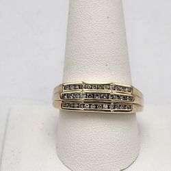 10kt Gold .35cttw Diamond Band Ring 4.9G