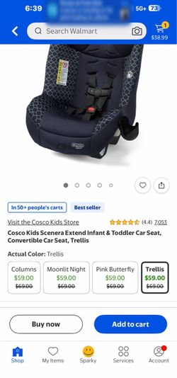 Cosco Kids Scenera Extend Convertible Car Seat – Trellis