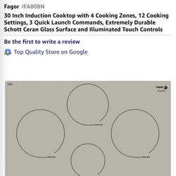 Fagor  IFA80BN 30 Inch Induction Cooktop 