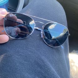 Aviator Grey And Silver Ray Brands , Never Worn !