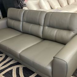 New Top Grain Genuine Leather Couch / Free Delivery 